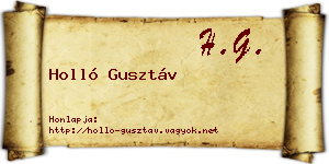 Holló Gusztáv névjegykártya
