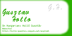 gusztav hollo business card